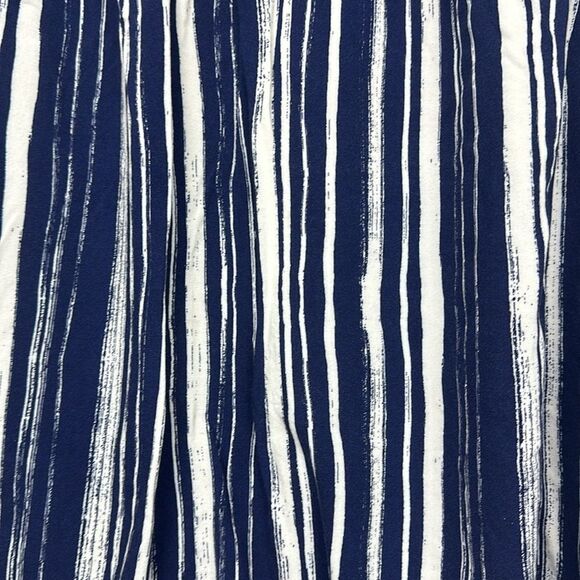 FADED GLORY Women's Navy & White Elastic Scoop Neck Ruffle Top Size XL - Picture 4 of 8